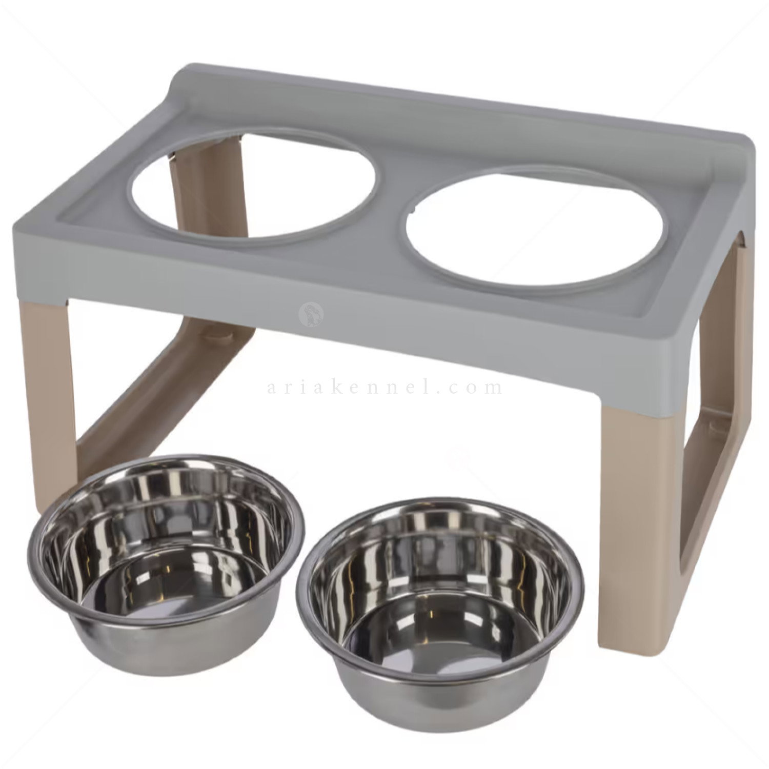 Метални купи с повдигната стойка KERBL Feeding Bar Lifter 2x2.000