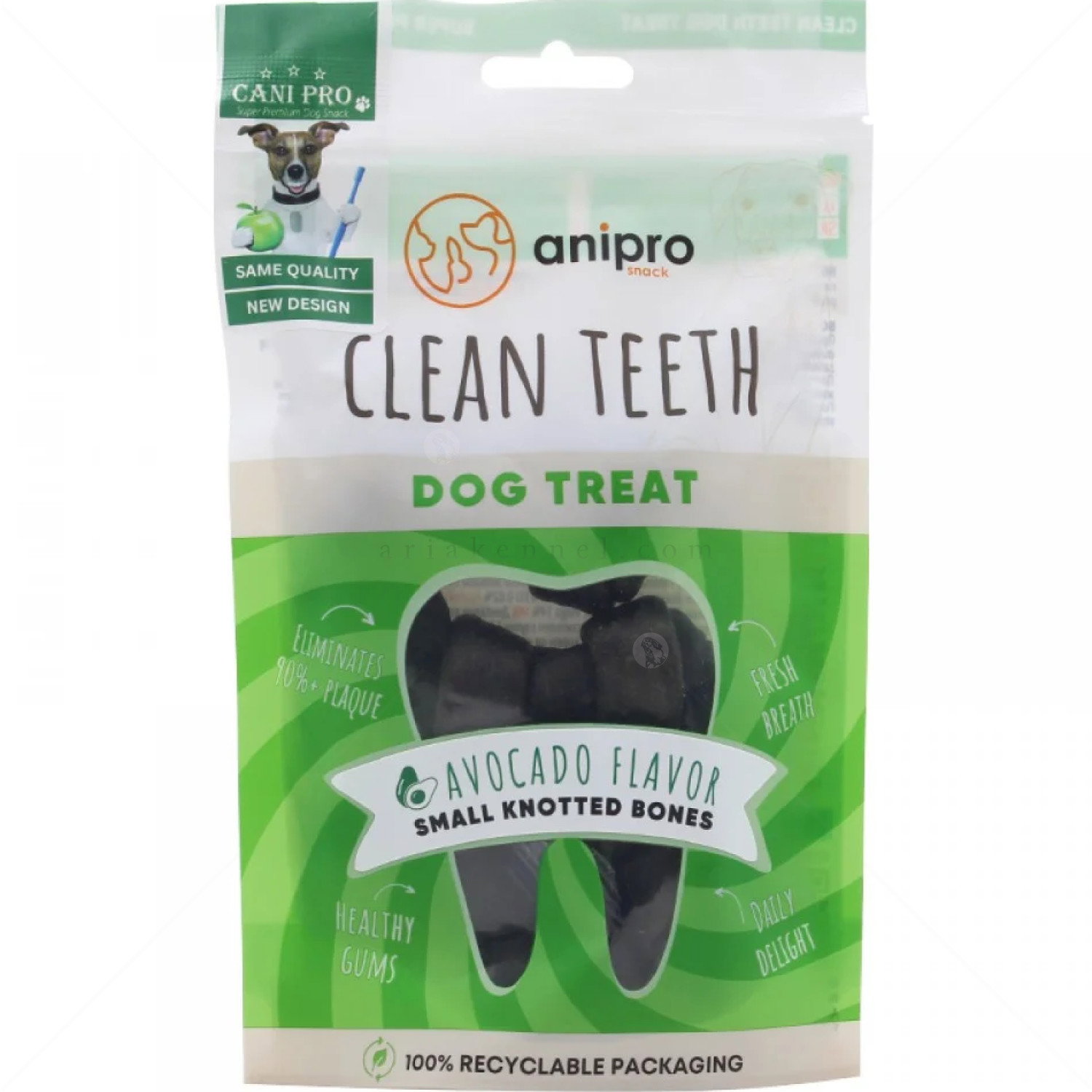 Дентални вързани кокалчета с аромат на авокадо CANI PRO Avocado Dental Bone, 84 гр