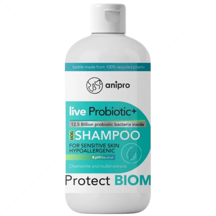 Пробиотичен шампоан за чувствителна и склонна към алергии кожа ANIPRO Live Probiotic+ Protect Biom, 1 л
