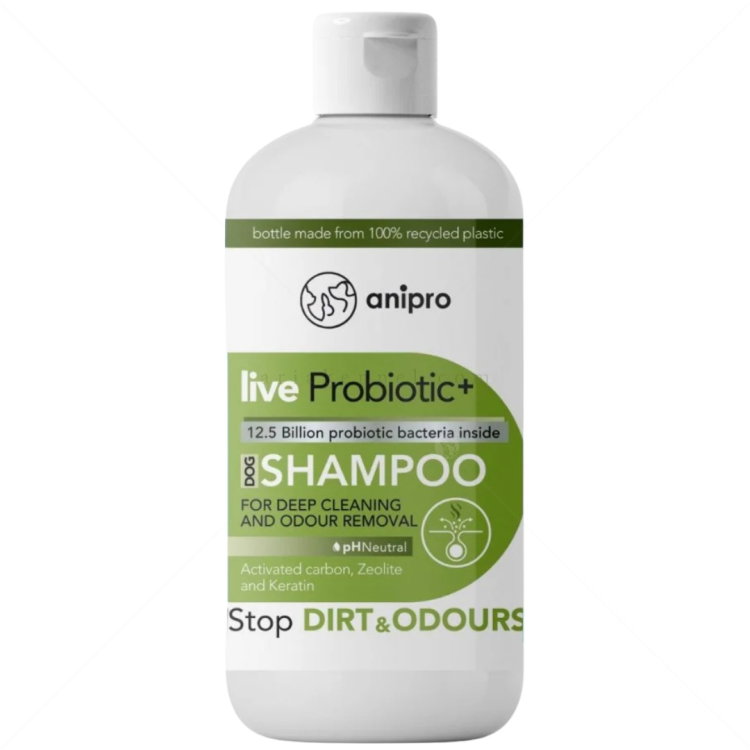 Пробиотичен шампоан за дълбоко почистване и премахване на миризми ANIPRO Live Probiotic+ Stop Dirt & Odours, 1 л