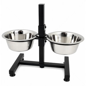 Метални купи с регулируема стойка PAPILLON Twin Bowls, Ø16 см