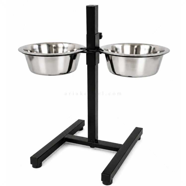 Метални купи с регулируема стойка PAPILLON Twin Bowls, Ø21 см