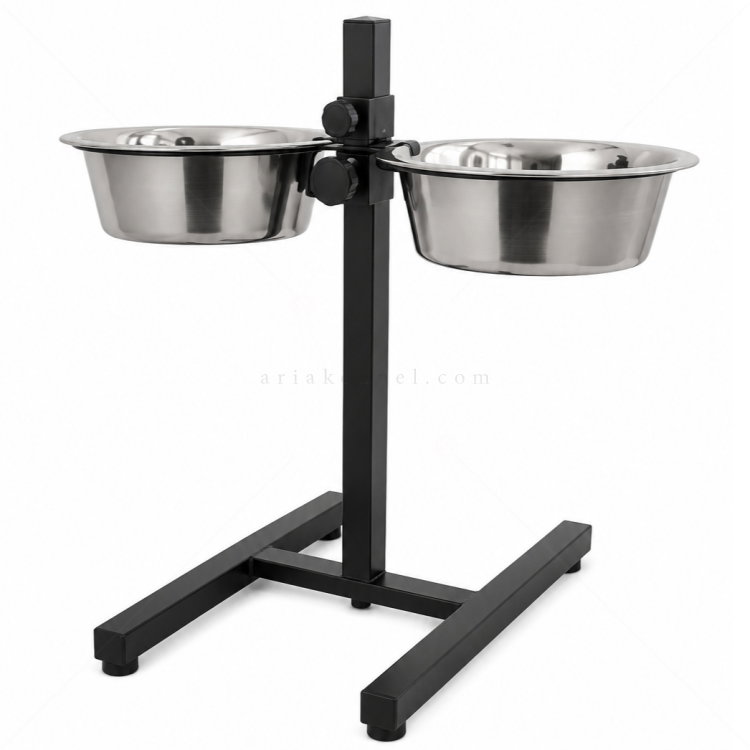 Метални купи с регулируема стойка PAPILLON Twin Bowls, Ø25 см