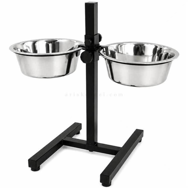 Метални купи с регулируема стойка PAPILLON Twin Bowls, Ø28 см