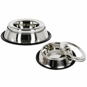 Купа от неръждаема стомана с предпазител срещу разсипване PAPILLON Anti Splash & Anti Slip, 23.5 см