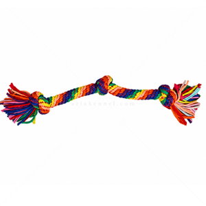 Цветна играчка от памучно въже с 3 възела PAPILLON Rainbow