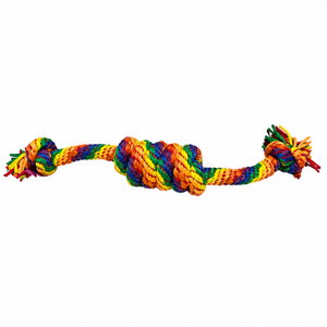 Цветна играчка от памучно въже с 2 възела и намотка PAPILLON Rainbow