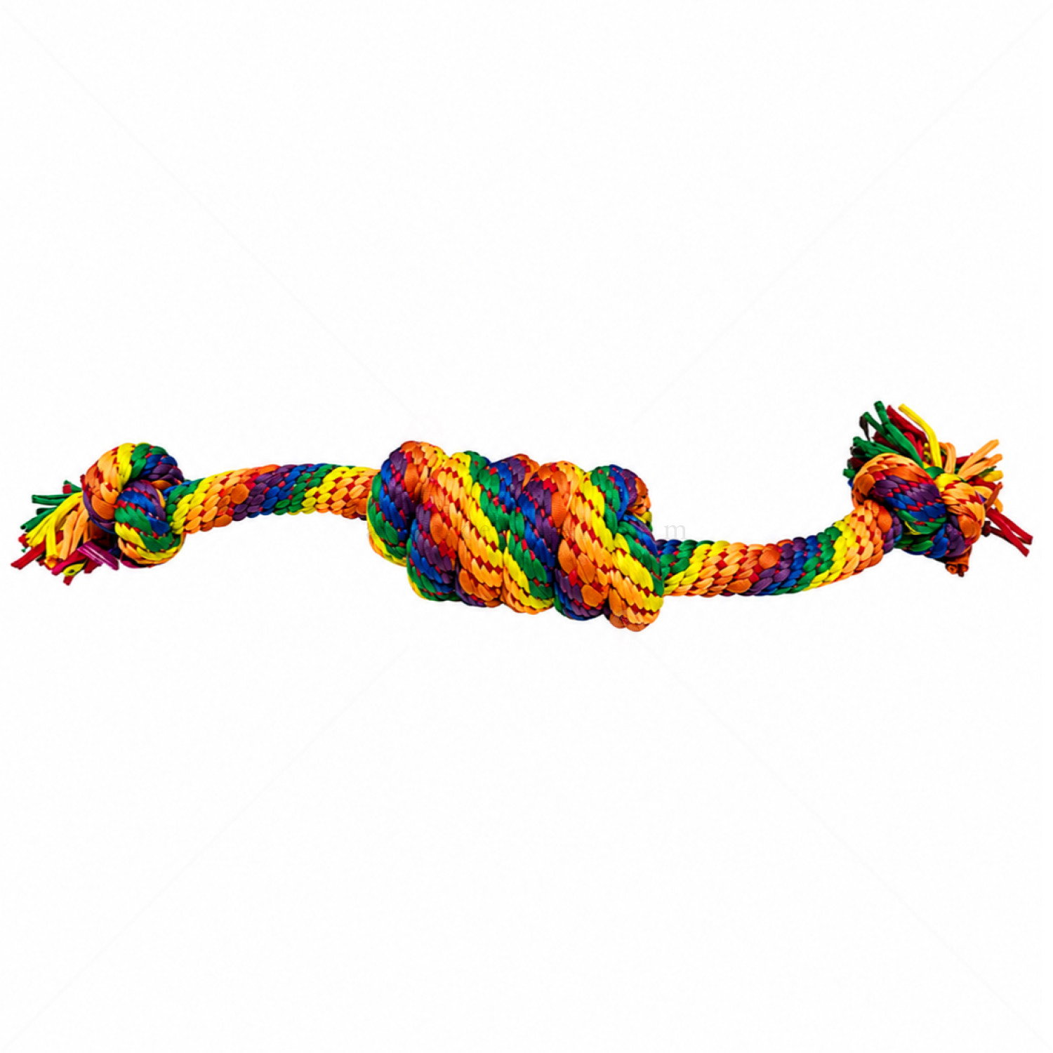 Цветна играчка от памучно въже с 2 възела и намотка PAPILLON Rainbow