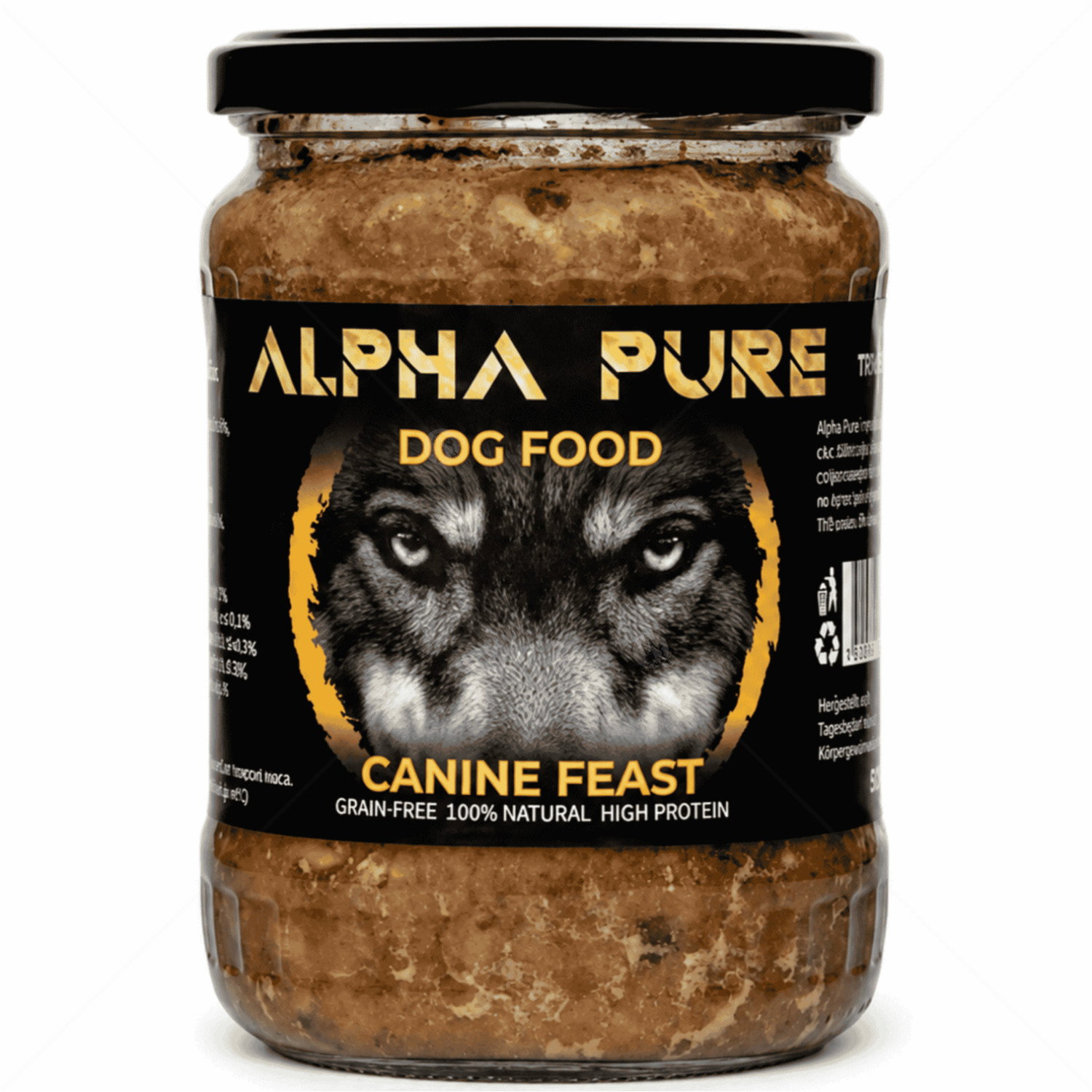 Буркан с пилешко месо и зеленчуци 500 гр ALPHA PURE Junior/ Adult Chicken