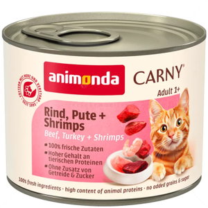 ANIMONDA Carny 200 гр. Adult телешко, пуeшко месо и скариди