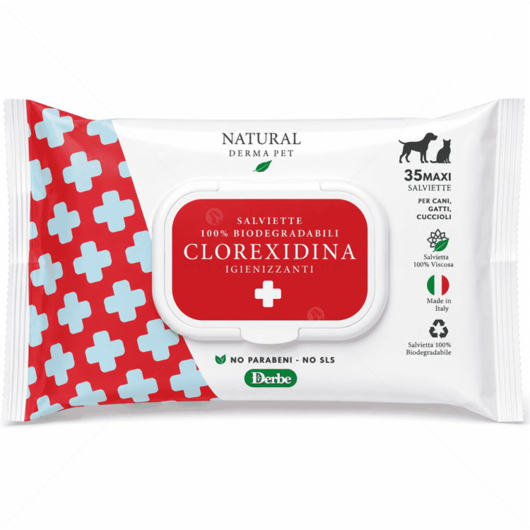Мокри кърпи с хлорхексидин NATURAL DERMA PET Clorexidina Wet Wipes