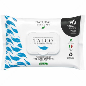 Мокри кърпи с талк NATURAL DERMA PET Talco Wet Wipes Big Pack