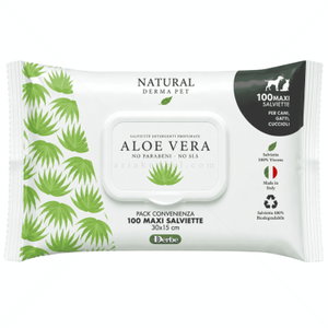 Мокри кърпи с алое вера NATURAL DERMA PET Aloe Vera Maxi Salviette