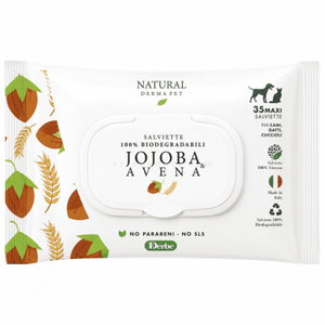 Мокри кърпи с жожоба и овес NATURAL DERMA PET Jojoba & Avena Salviette