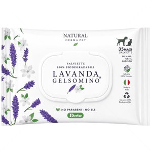 Мокри кърпи с лавандула и жасмин NATURAL DERMA PET Lavanda & Gelsomino Salviette
