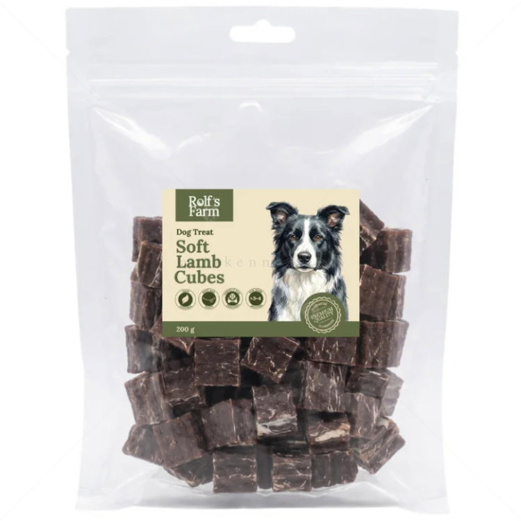 Меки кубчета с агнешко месо 200 гр ROLF'S FARM Soft Lamb Cubes