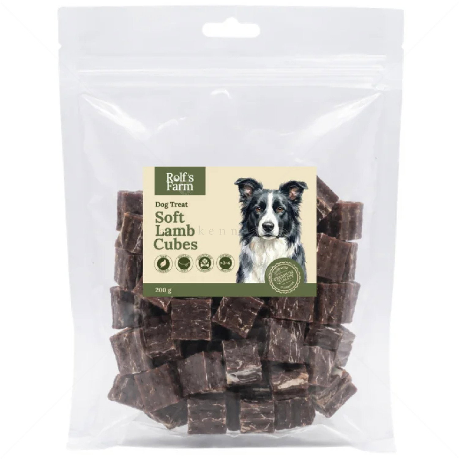 Меки кубчета с агнешко месо 200 гр ROLF'S FARM Soft Lamb Cubes