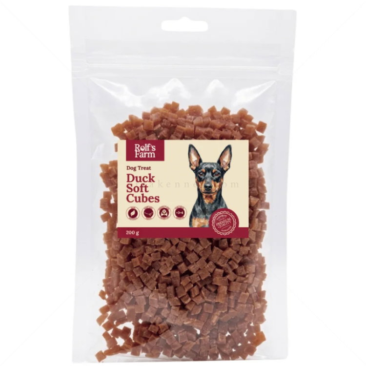 Меки кубчета с патешко месо 200 гр ROLF'S FARM Soft Duck Cubes
