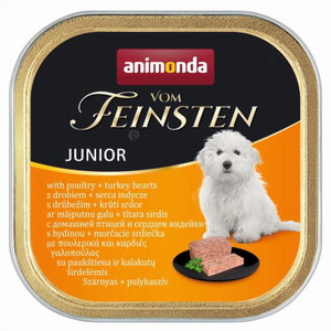 Пастет с птиче месо и пуешки сърца VOM FEINSTEN Junior, за малки и подрастващи кученца