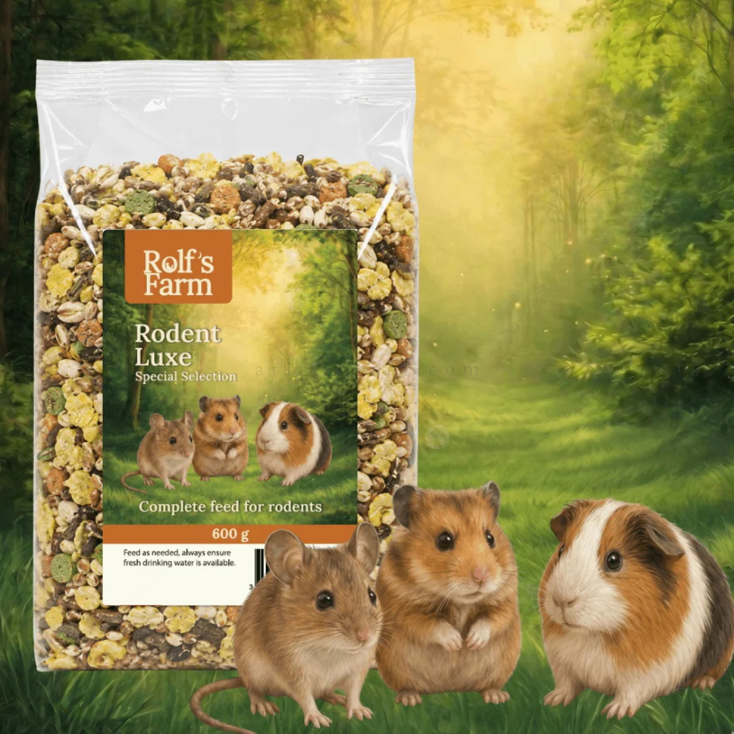 Храна за гризачи 0.600 кг ROLF'S FARM Rodent Luxe, микс