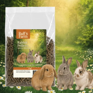 Храна на пелети за декоративни зайци 1 кг ROLF'S FARM Rabbit Pellets