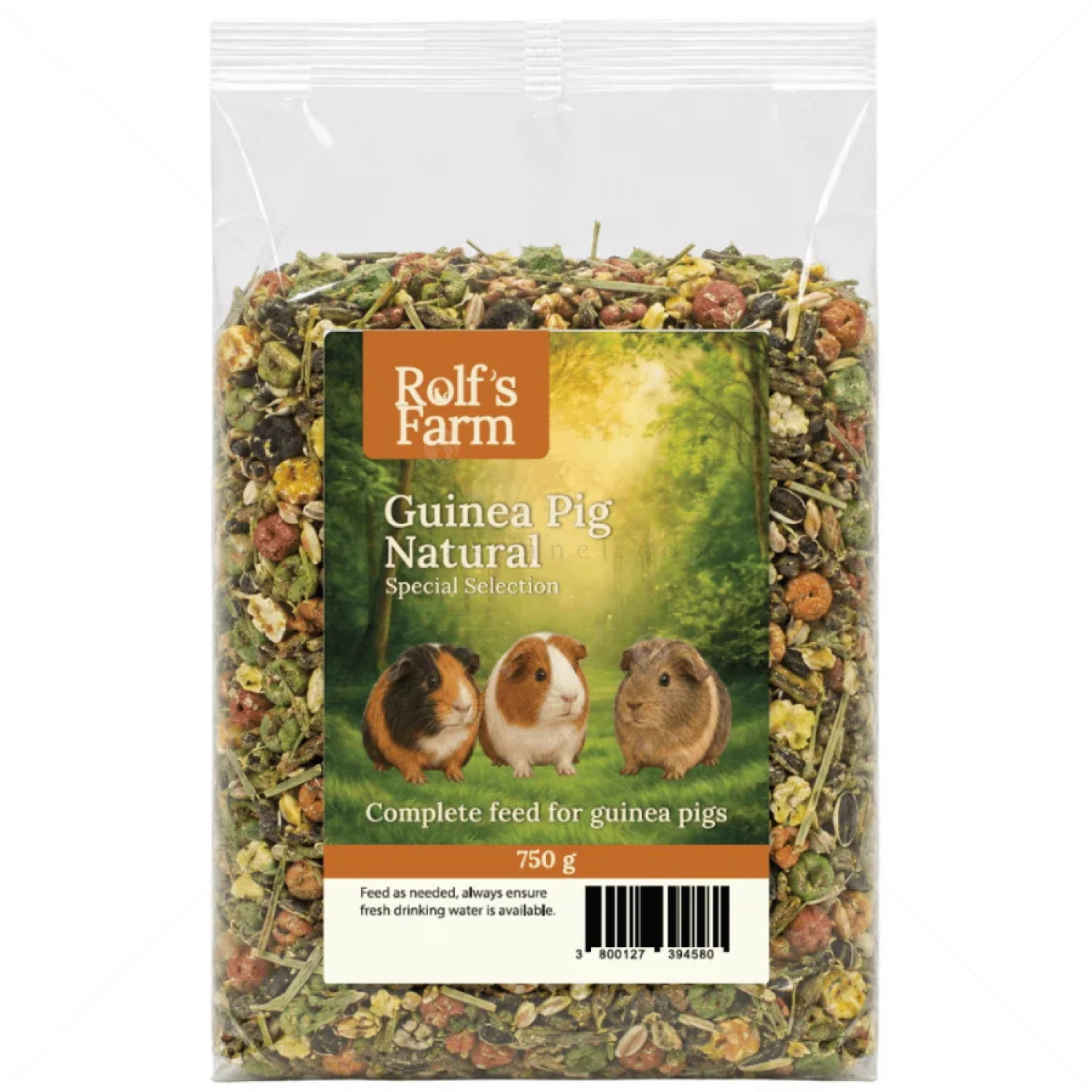 Натурална храна за морски свинчета 0.750 кг ROLF'S FARM Guinea Pig Natural, микс
