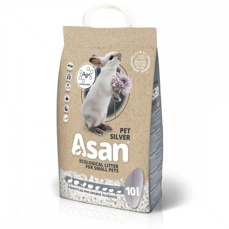 Антибактериална постелка за гризачи 10 л ASAN Pet Silver