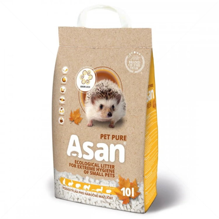 Постелка със силен контрол на миризмите за гризачи 10 л ASAN Pet Pure