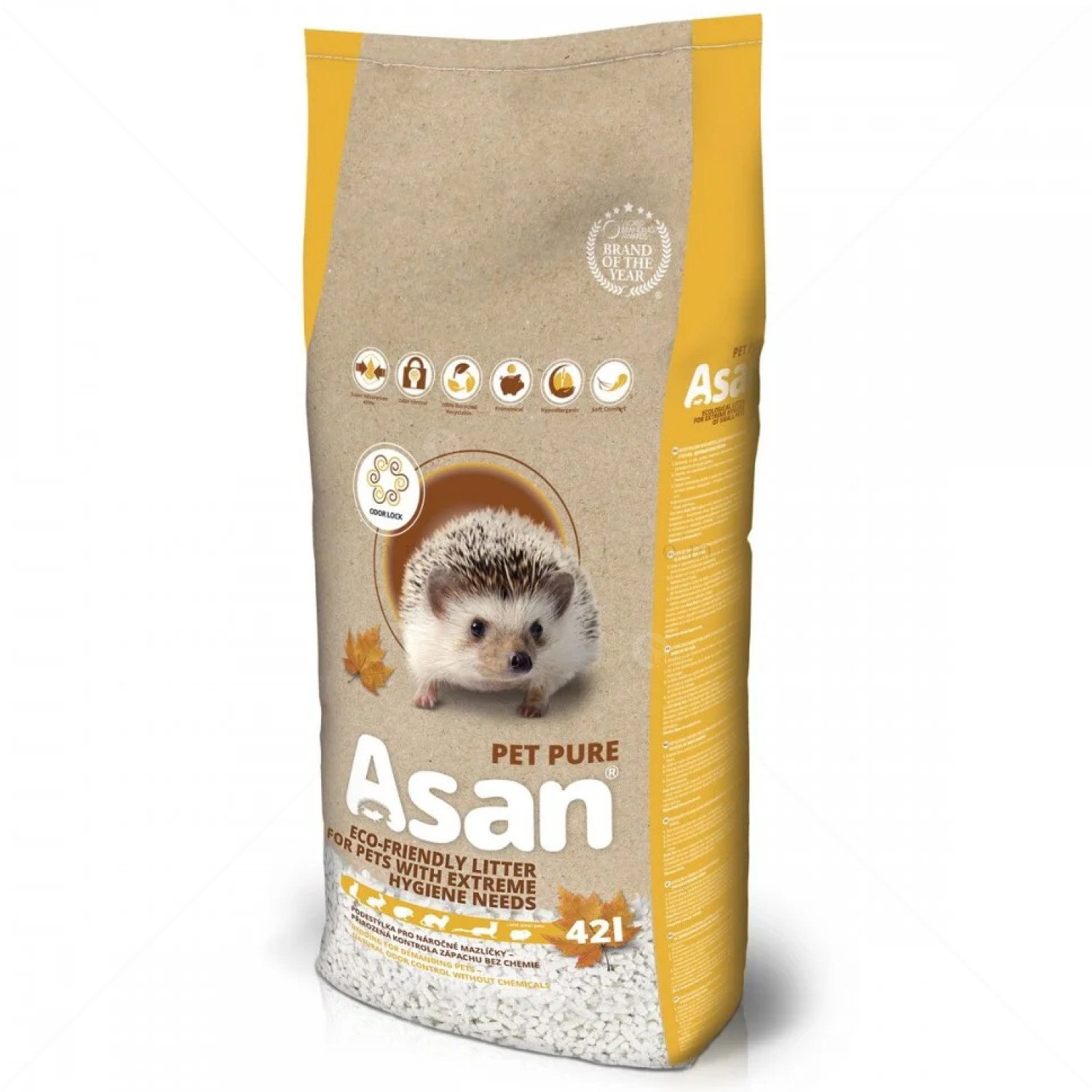 Постелка със силен контрол на миризмите за гризачи 42 л ASAN Pet Pure