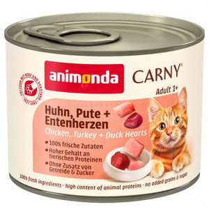 ANIMONDA Carny 200 гр. Adult пилешко, пуешко месо и патешки сърца