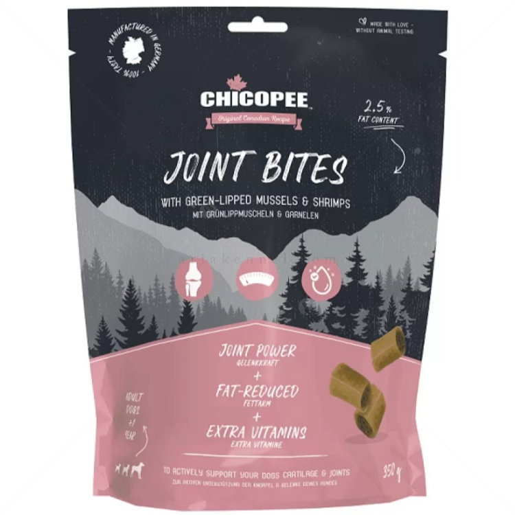 Хапки за стави със зеленоусти миди и скариди CHICOPEE Joint Bites with Green-Lipped Mussels & Shrimps, за израснали кучета