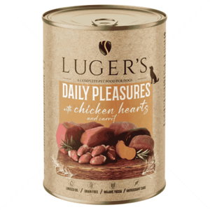 Консерва с пилешки сърца и морков 400 гр LUGER'S Daily Pleasures Chicken hearts and carrot