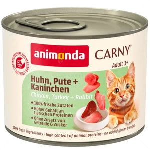 ANIMONDA Carny 200 гр. Adult пилешко, пуешко и заешко месо