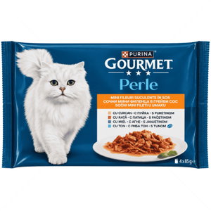 Gourmet Perle 4х85 гр Сочни мини филенца в сос грейви, патица
