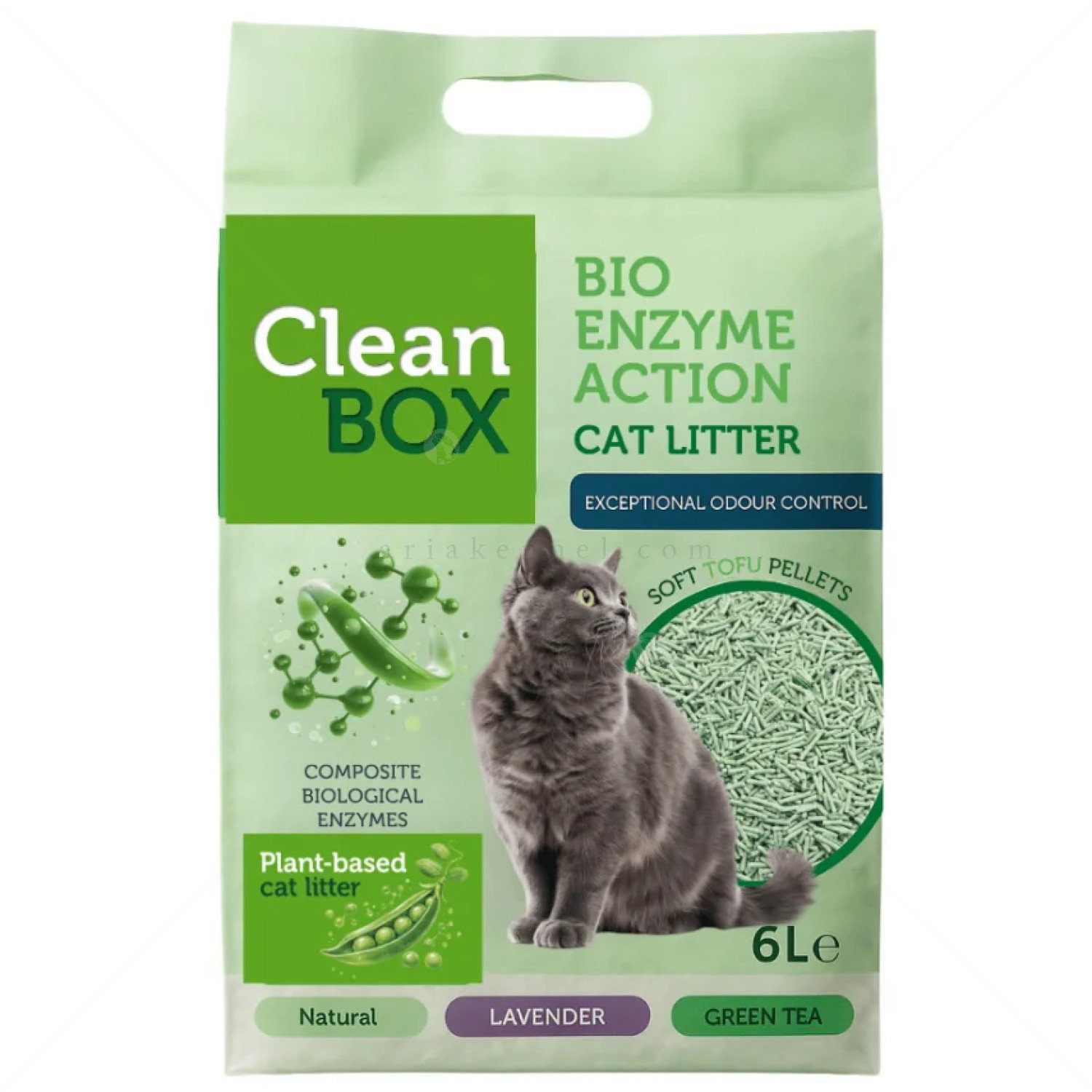 CLEAN BOX 6 л/2.500 кг Тофу - зелен чай, с ензими