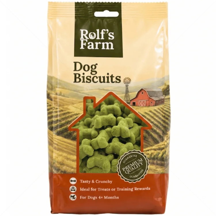 Бисквити кокалчета с вкус на мента 700 гр ROLF'S FARM Dog Biscuits
