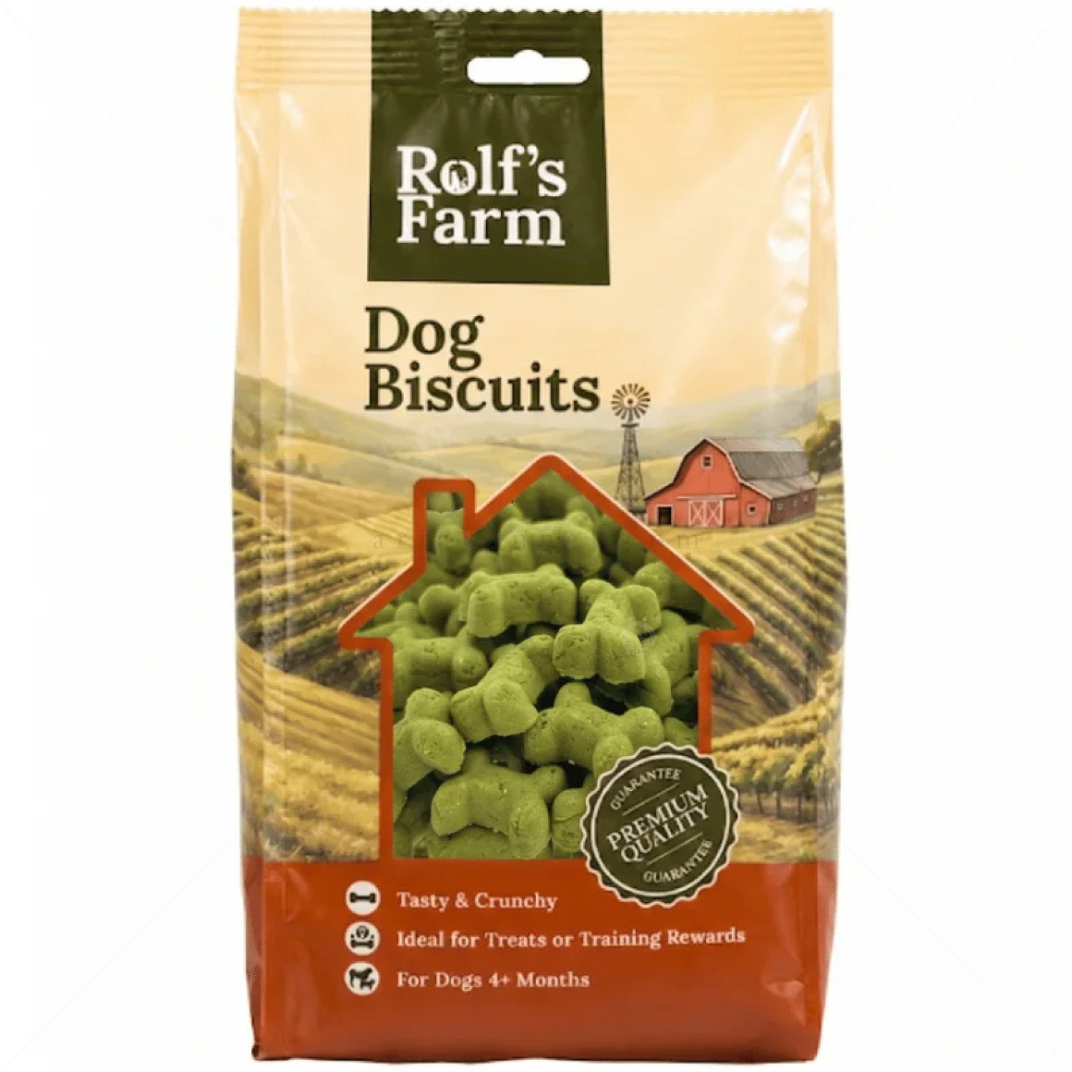Бисквити кокалчета с вкус на мента 700 гр ROLF'S FARM Dog Biscuits