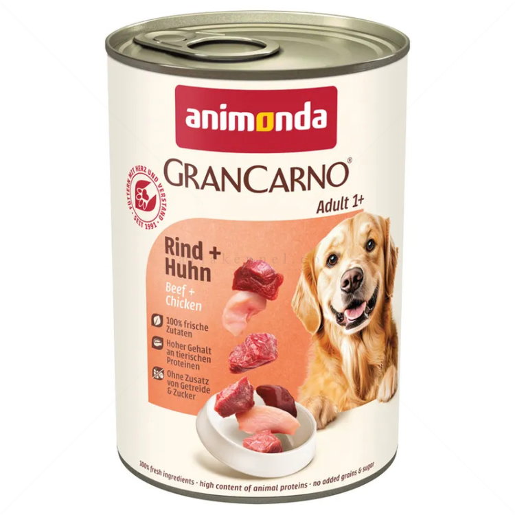 Консерва с говеждо и пилешко месо 400 гр Gran Carno Adult Rind&Huhn