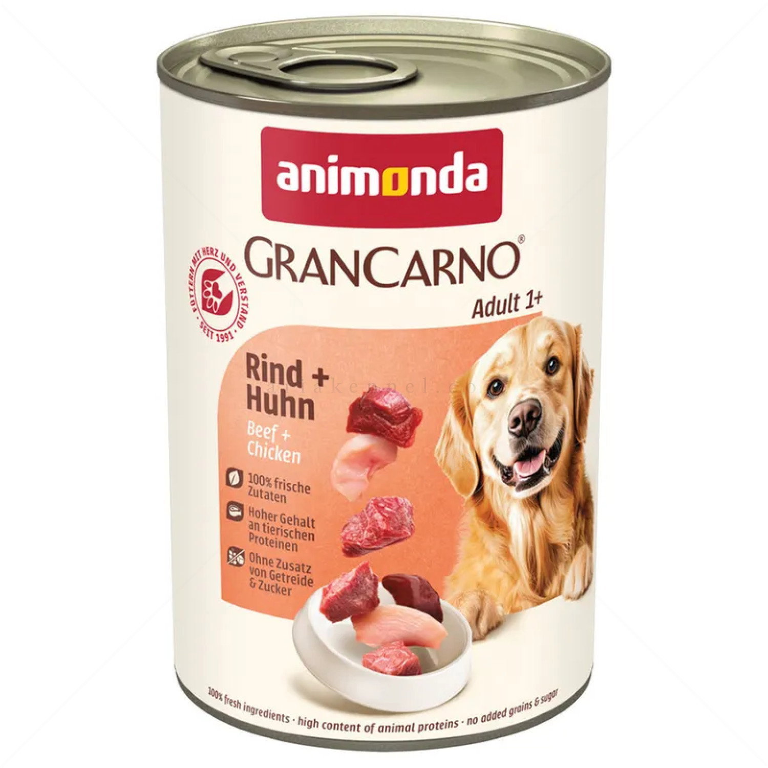 Консерва с говеждо и пилешко месо 400 гр Gran Carno Adult Rind&Huhn