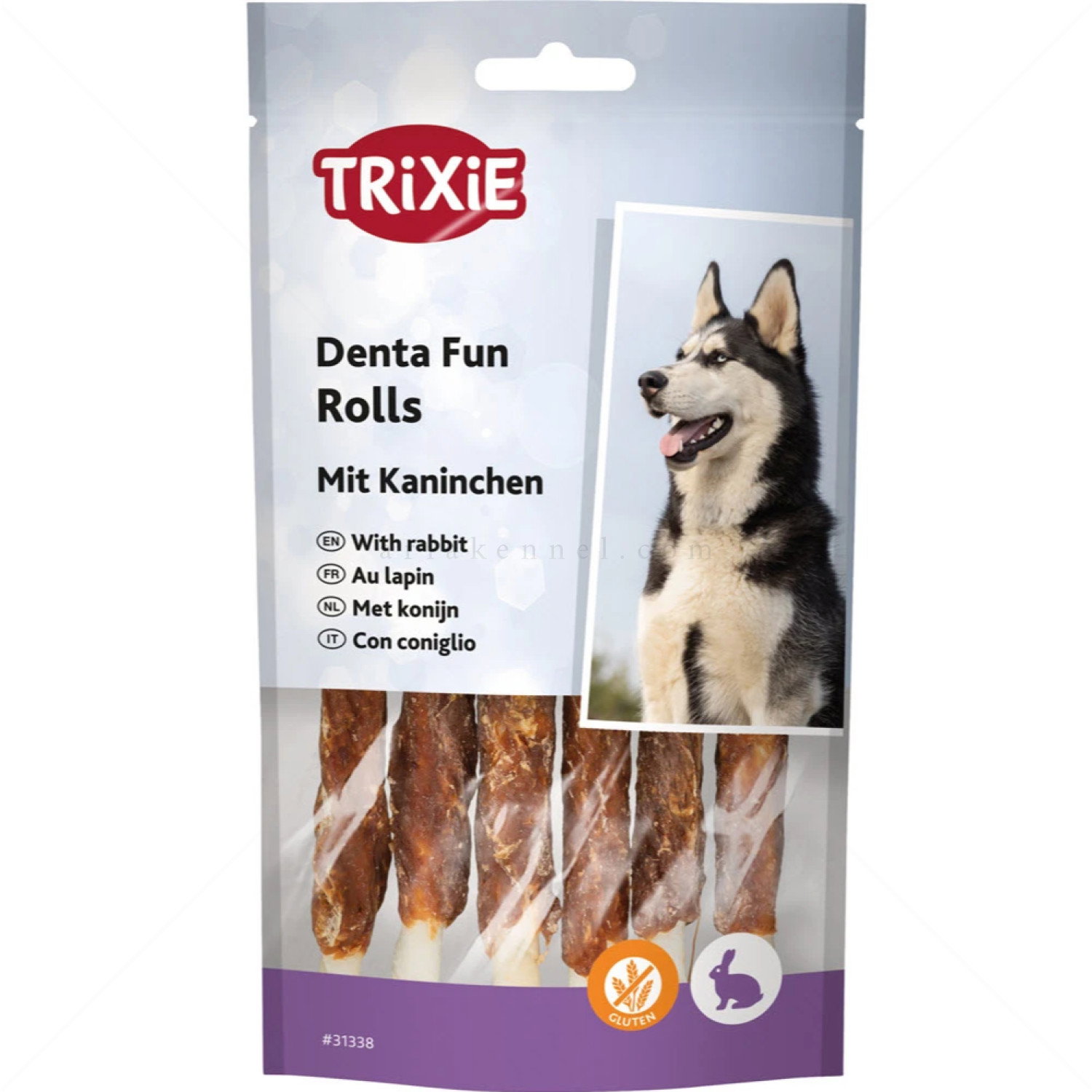 Кожени солети със заешко месо TRIXIE Denta Fun Chewing Rolls