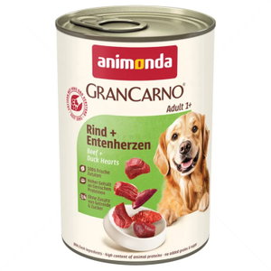 Консерва с говеждо месо и патешки сърца 400 гр Gran Carno Adult Rind&Entenherzen
