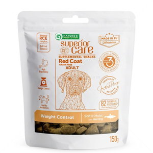 Лакомства за контрол на теглото за червени кучета NATURE'S PROTECTION Superior Care Snacks Red Coat Weight Control, with Herring