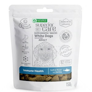 Лакомства за здрава имунна система за бели кучета NATURE'S PROTECTION Superior Care Snack White Dog Immune Health Herring