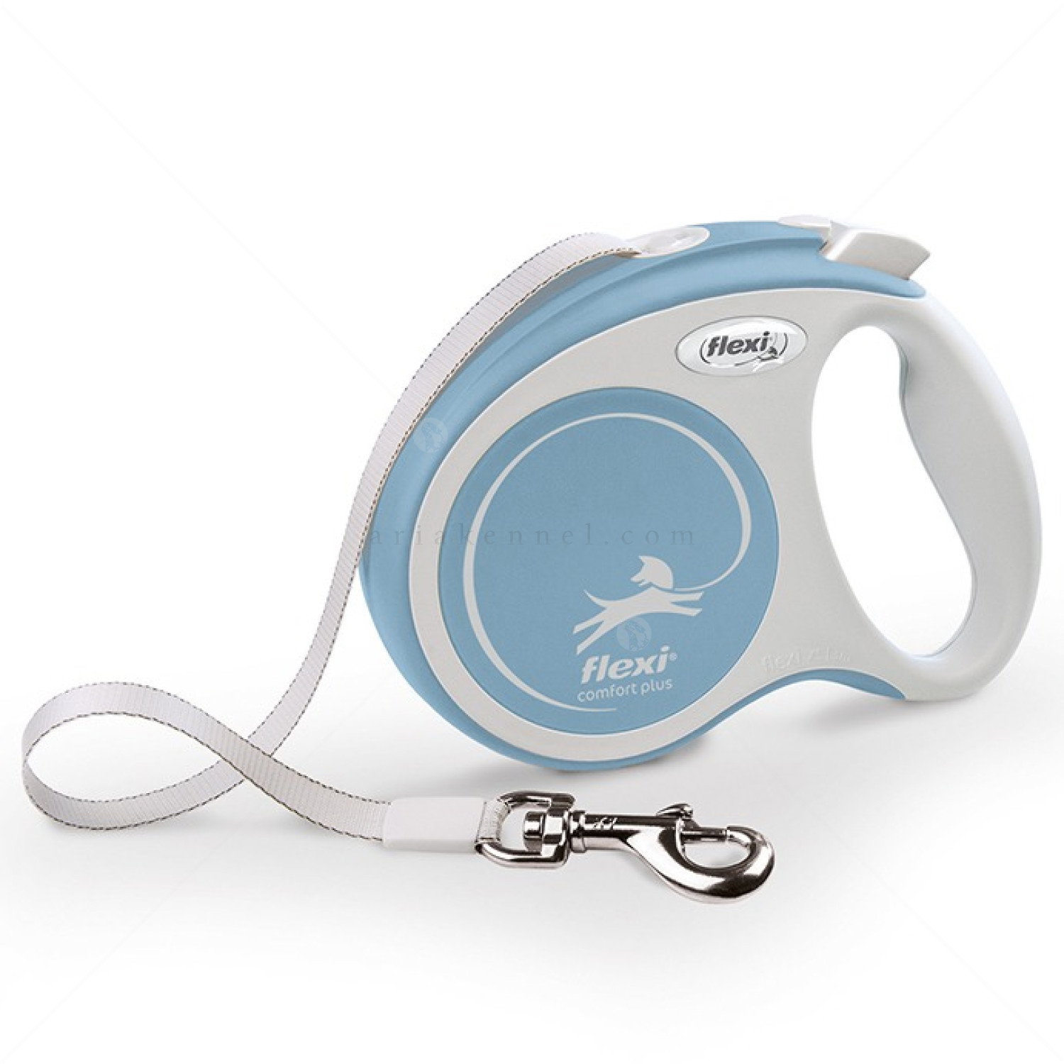 FLEXI Comfort Plus XS Mini лента – Автоматичен повод, светлосин
