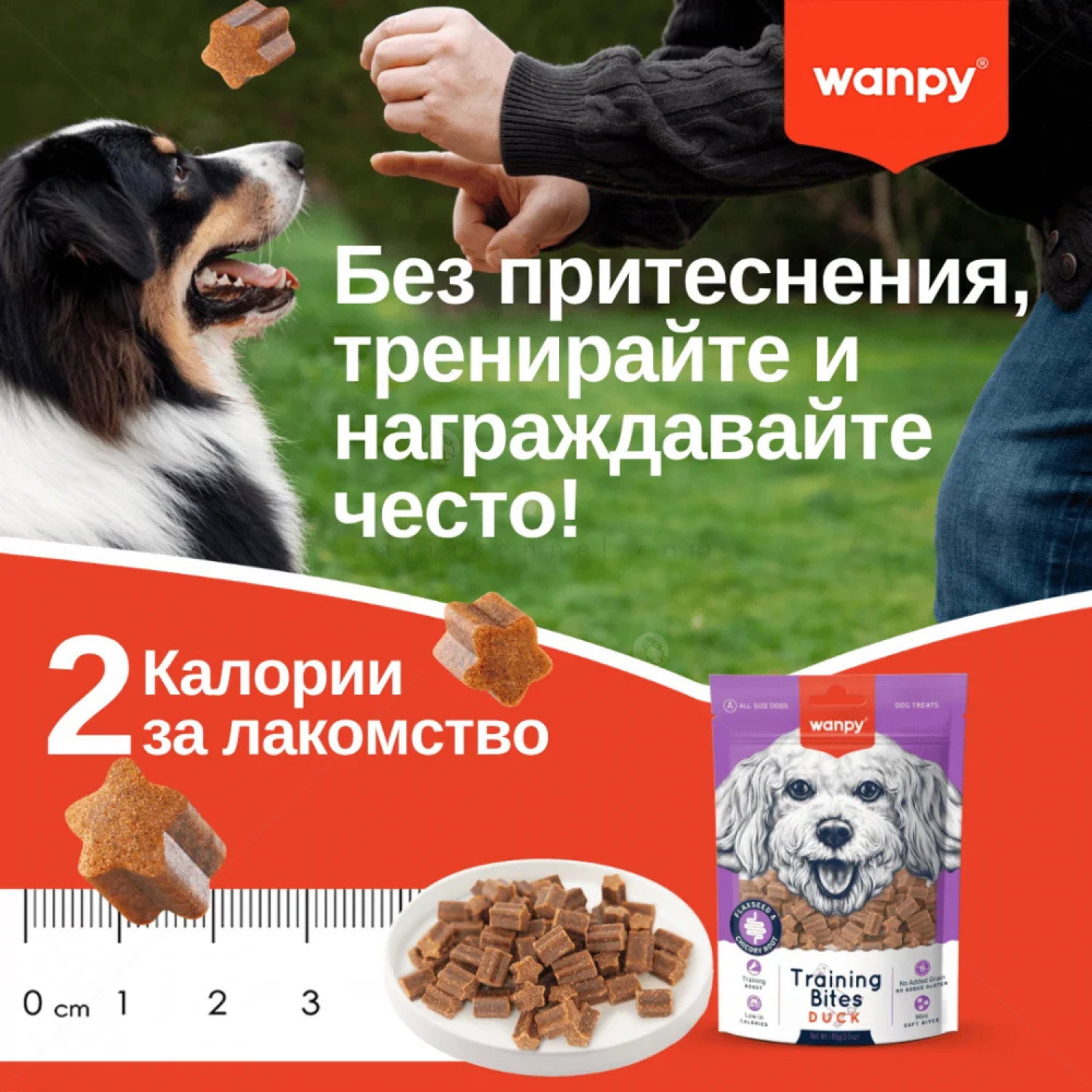 Тренировъчни хапки с патешко месо WANPY Training Bites Duck