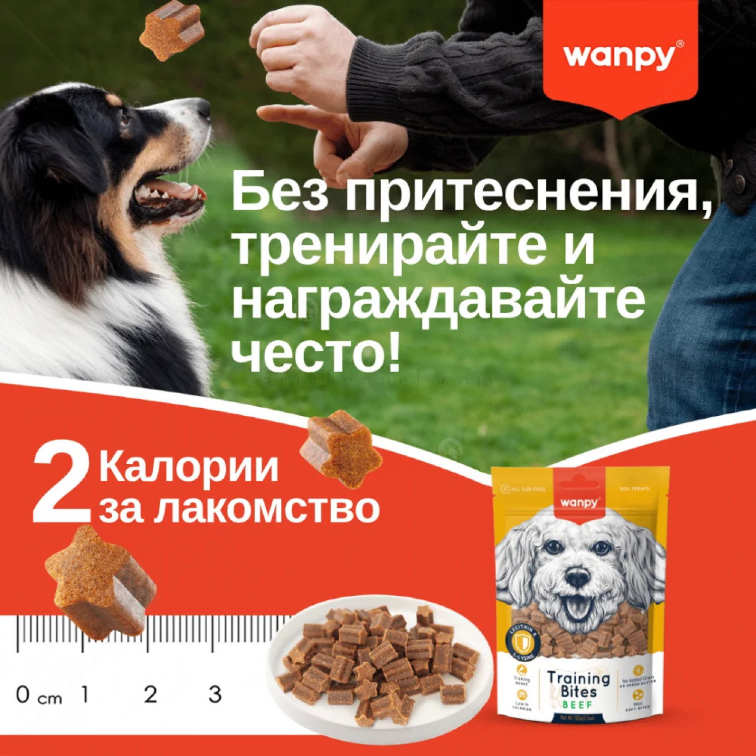 Тренировъчни хапки с говеждо месо WANPY Training Bites Beef