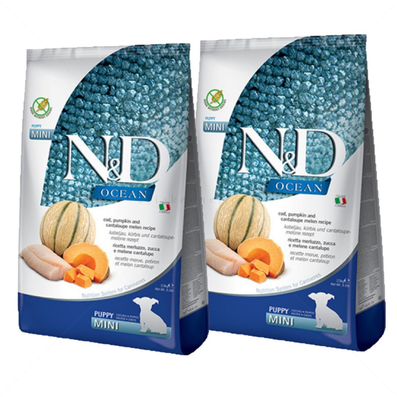 N&D Ocean Dog 2х2.500 кг Puppy Mini Pumpkin Codfish & Cantaloupe