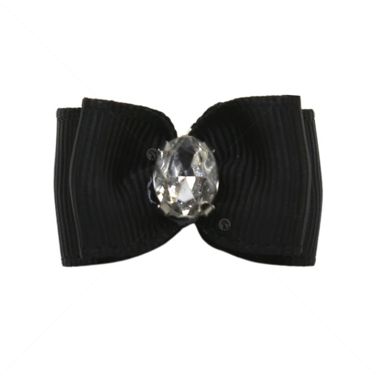 DOG VISION Панделка с диамантче, черна