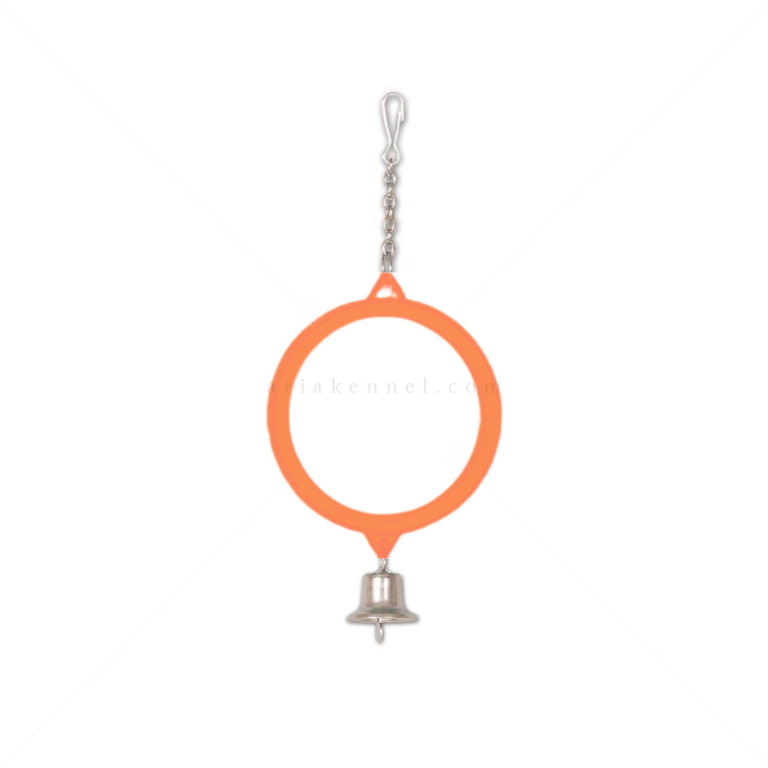 TOMMI Цветно огледало със звънче за птици, оранжево